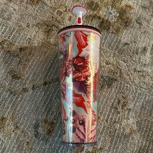 Fall Starbucks cup with mushroom straw topper